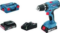 Bosch Professional 18V System accuschroefklopboormachine GSR 18V-21 (incl. 2x 2,0 Ah accu + oplader GAL 18V-40, in L-BOXX 136)