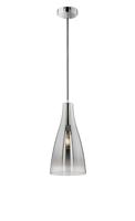 Fischer & Honsel Smoke glazen hanglamp Zeal Ø 18cm 60747