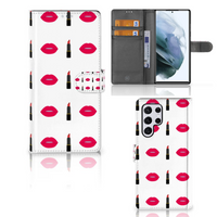 Samsung Galaxy S22 Ultra Telefoon Hoesje Lipstick Kiss