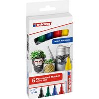 Edding 3000 4-3000-5 Permanent marker Zwart, Blauw, Rood, Groen, Geel Watervast: Ja - thumbnail