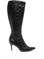 CHANEL Pre-Owned bottines matelassées 85 mm - Noir