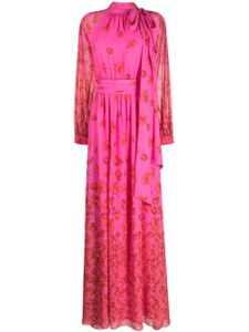 Sachin & Babi Vera floral-print chiffon gown - Rose