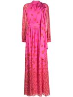 Sachin & Babi Vera floral-print chiffon gown - Rose - thumbnail