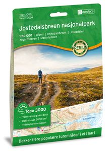 Wandelkaart 3009 Topo 3000 Jostedalsbreen | Nordeca