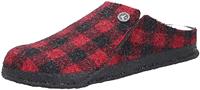 Birkenstock Zermatt Plaid pantoffels narrow rood zwart uni (s) maat 36, rood, 36 EU Schmal