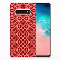 Samsung Galaxy S10 Plus TPU bumper Batik Rood