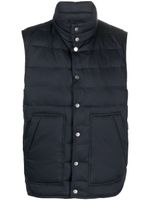 Kiton gilet matelassé à col montant - Bleu