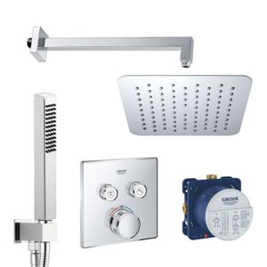 Grohe SmartControl Inbouw Doucheset Vierkant Met Hoofddouche 20cm En Handdouche Compleet