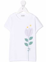 Il Gufo t-shirt à fleurs - Blanc