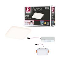 Paulmann 92393 LED-paneel inbouwlamp Veluna VariFit IP44 warmwit 75x75mm vierkant incl. 1x4,5 watt plafondlamp satijn kunststof woonkamerlamp 3000 K