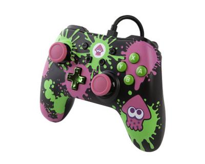 PowerA Splatoon 2 Gamepad Nintendo Switch Analoog/digitaal USB Zwart, Groen, Paars