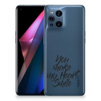 OPPO Find X3 | X3 Pro Siliconen hoesje met naam Heart Smile