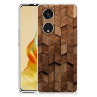 Bumper Hoesje voor OPPO Reno8 T 5G Wooden Cubes