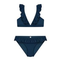 Shiwi triangel bikini Panama met ruches donkerblauw
