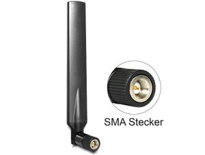 Delock 88451 LTE-antenne SMA-stekker 1 - 4 dBi omnidirectioneel met kantelscharnier zwart