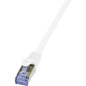 LogiLink CQ3071S RJ45 Netwerkkabel, patchkabel CAT 6A S/FTP 5.00 m Wit Vlambestendig, Snagless 1 stuk(s)