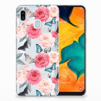 Samsung Galaxy A30 TPU Case Butterfly Roses