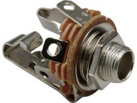 TRU COMPONENTS Jackplug 6.35 mm Bus, inbouw verticaal Aantal polen: 3 Stereo Zilver 100 stuk(s)