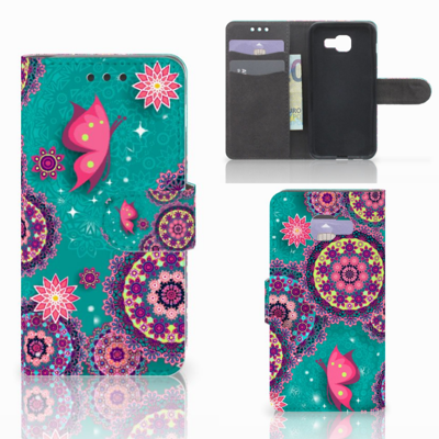 Samsung Galaxy A3 2016 Hoesje Cirkels en Vlinders