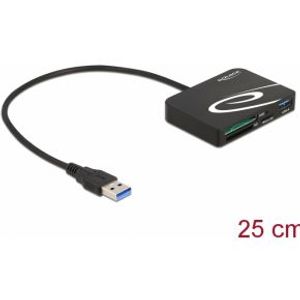 Delock 91756 kaartlezer voor XQD / SD / Micro SD-geheugenkaarten + USB Type-A-poort