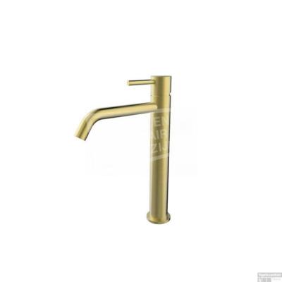 Wastafelmengkraan Opbouw Wiesbaden Style XL Uitloop 19.5 cm 1-hendel Geborsteld Messing Goud Wastafelmengkraan Opbouw Wiesbaden Style XL Uitloop 19.5 cm 1-hendel Geborsteld Messing Goud