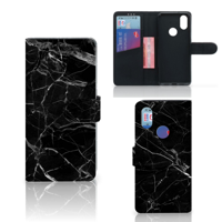 Xiaomi Mi A2 Bookcase Marmer Zwart - Origineel Cadeau Vader