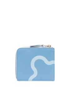 Comme Des Garçons Wallet portefeuille zippé tout autour - Bleu