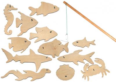 Kids At Work waterfiguurtjes houtsnijwerk hout