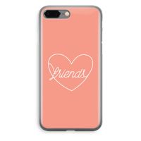 Friends heart: iPhone 8 Plus Transparant Hoesje - thumbnail