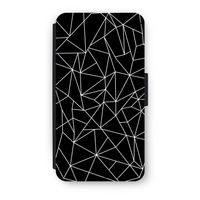 Geometrische lijnen wit: iPhone XS Flip Hoesje