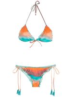 Brigitte bikini à bords festonnés - Orange