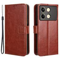 Xiaomi Redmi Note 13R Pro/Poco X6 Neo Wallet Case met Magnetische Sluiting - Bruin