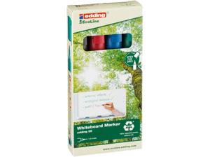 Edding 28-E4 permanente marker Fijne punt Zwart, Blauw, Groen, Rood 4 stuk(s)