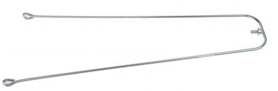 spatbordstang 24 inch zilver staal