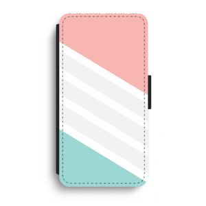 Strepen pastel: iPhone XR Flip Hoesje