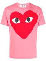 Comme Des Garçons Play t-shirt à cœur imprimé - Rose