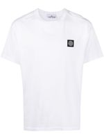 Stone Island t-shirt en coton à patch Compass - Blanc