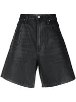 Alexander Wang short en jean à fini enduit - Gris - thumbnail