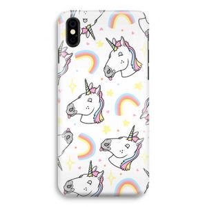 Rainbow Unicorn: iPhone Xs Volledig Geprint Hoesje