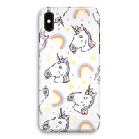 Rainbow Unicorn: iPhone Xs Volledig Geprint Hoesje - thumbnail