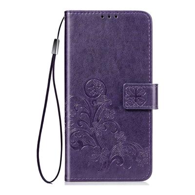 Shop4 - Samsung Galaxy A70 Hoesje - Wallet Case Bloemen Patroon Paars Shop4 - Samsung Galaxy A70 Hoesje - Wallet Case Bloemen Patroon Paars