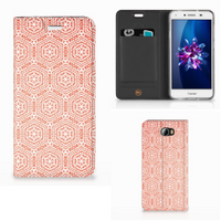 Huawei Y5 2 | Y6 Compact Hoesje met Magneet Pattern Orange - thumbnail