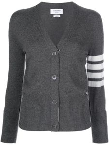 Thom Browne cardigan en cachemire à détails rayés - Gris