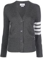 Thom Browne cardigan en cachemire à détails rayés - Gris