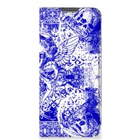 Mobiel BookCase OPPO A96 | A76 Angel Skull Blauw - thumbnail