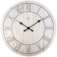 NeXtime NX-7345WI Wandklok NXt Paul Dia 40cm Hout Wit