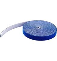 StarTech.com 7,6m Bulk Rol Klittenband - Op Maat te Knippen Herbruikbare Kabelbinders - Industriële Klitband Tape - Zelfklevende Klittenband Tyrap Strips - Blauw (HKLP25BL)