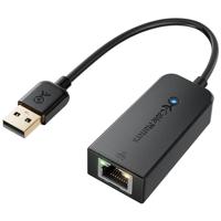 Cable Matters USB-naar-Ethernet-adapter met ondersteuning voor 10/100 Mbps-Ethernet-netwerk, in zwart