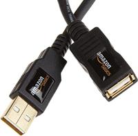 Amazon Basics USB-A 2.0-verlengkabel, geschikt voor printer, muis of toetsenbord, mannelijk naar vrouwelijk, overdrachtssnelheid 480 Mbps, 2 m, zwart