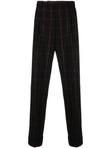 Gucci windowpane-print straight-leg trousers - Noir